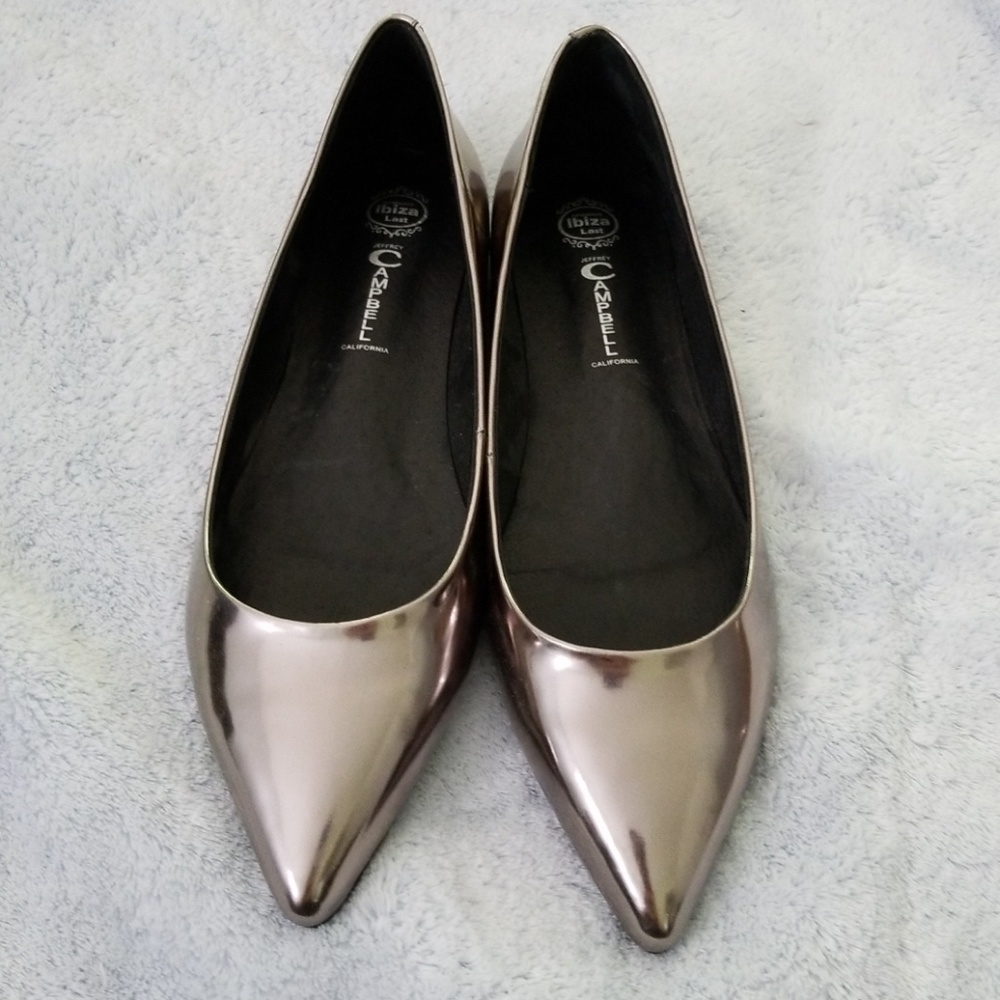 Jeffrey Campbell silver flats